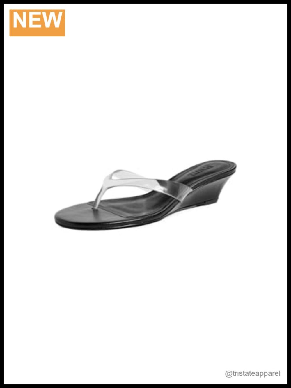 Women's Jelly Wedge Sandals Cushioned Footbed Slip On 2in Heel